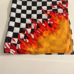 Checkered Flame Bandana